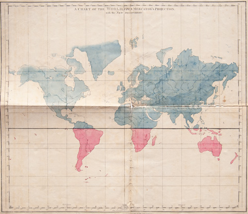 A Chart of the World, upon Mercator's Projection, with the New Discoveries